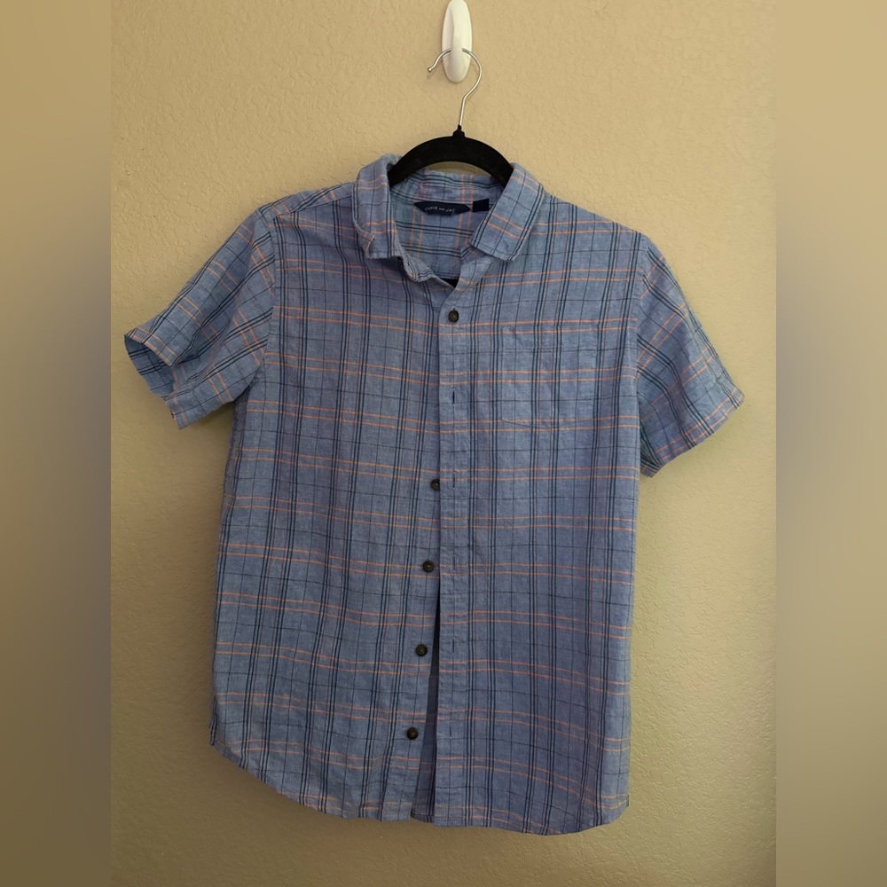 Blue Plaid kids Janie and Jack button up